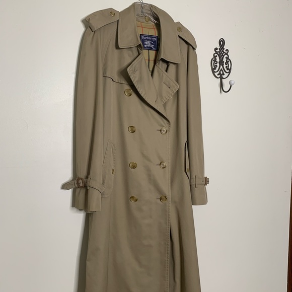 BURBERRY Long Kensington Trench w/ Removable Warm Lining Vintage Sz 44L - Picture 10 of 15
